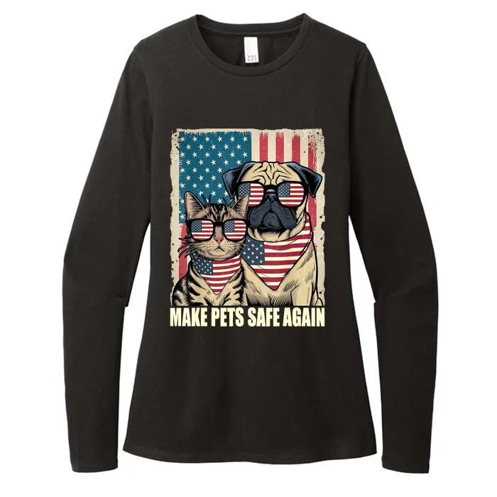 Make Pets Safe Again Eating The Dogs Cats Election Womens CVC Long Sleeve Shirt