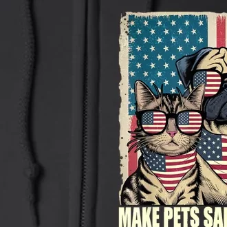 Make Pets Safe Again Eating The Dogs Cats Election Full Zip Hoodie