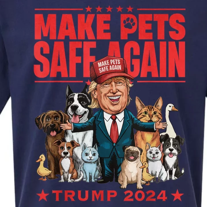 Cats Lives Matter Funny Trump 2024 Cat Maga Gift Pets Sueded Cloud Jersey T-Shirt