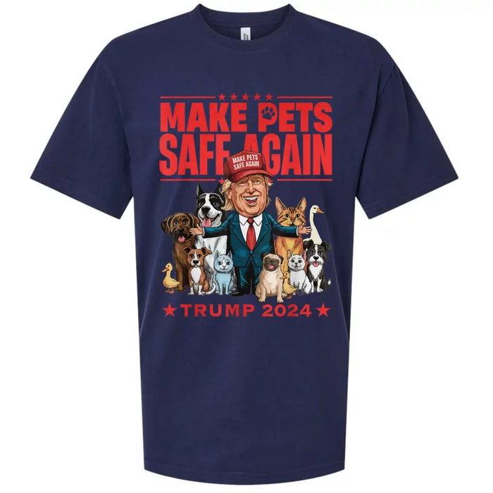 Cats Lives Matter Funny Trump 2024 Cat Maga Gift Pets Sueded Cloud Jersey T-Shirt