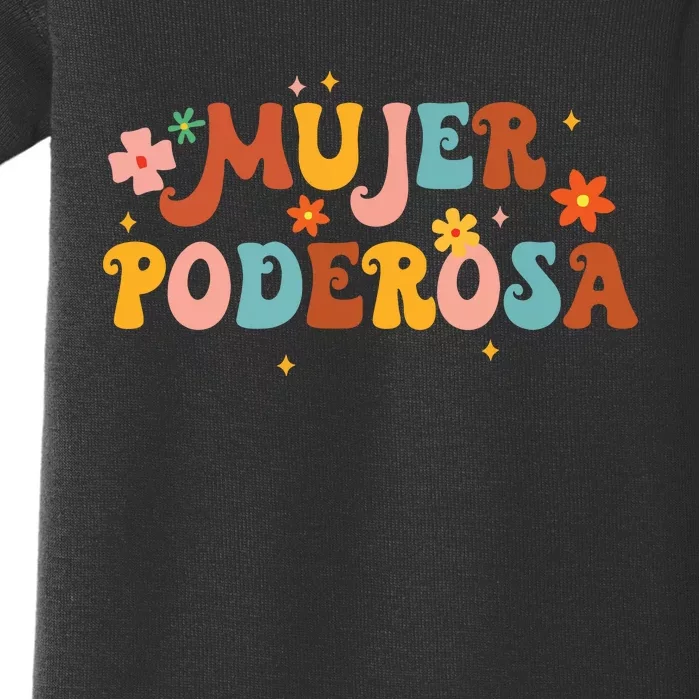 Mjer Poderosa Spanish Empowered Woman Latina Power Feminist Baby Bodysuit