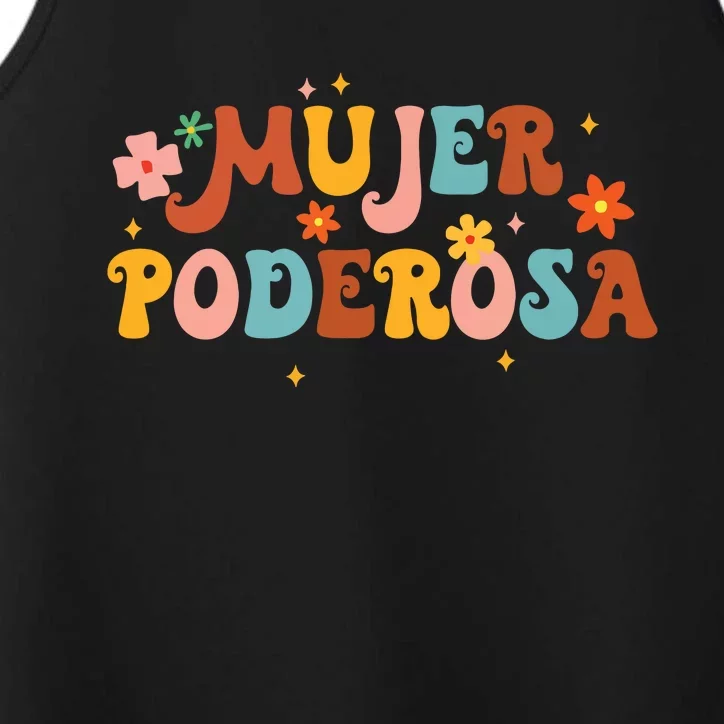 Mjer Poderosa Spanish Empowered Woman Latina Power Feminist Performance Tank