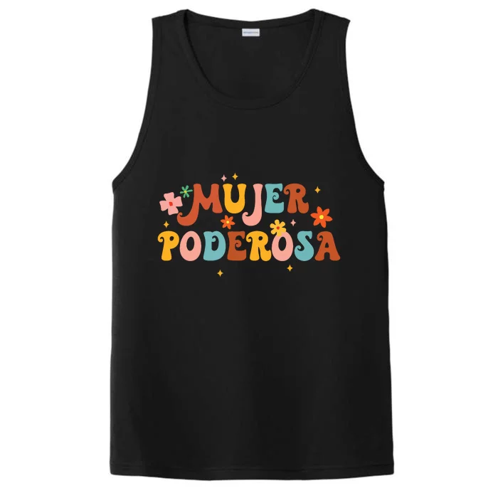 Mjer Poderosa Spanish Empowered Woman Latina Power Feminist Performance Tank