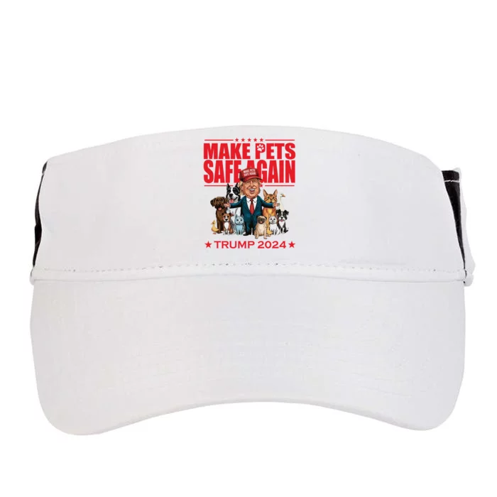 Make Pets Safe Again Trump 2024 Funny Cartoon Adult Drive Performance Visor