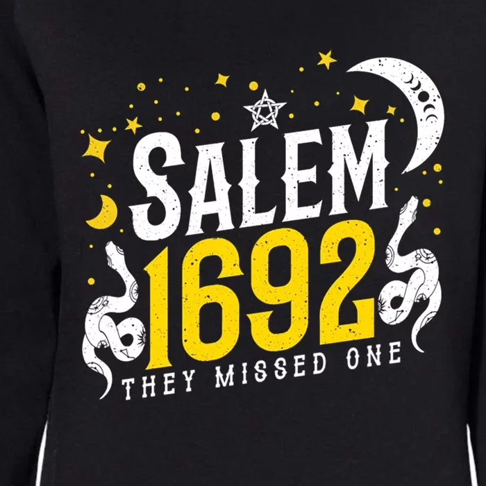 Moon Phases Salem 1692 They Missed One For Witch Halloween Gift Womens California Wash Sweatshirt