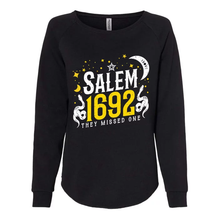 Moon Phases Salem 1692 They Missed One For Witch Halloween Gift Womens California Wash Sweatshirt