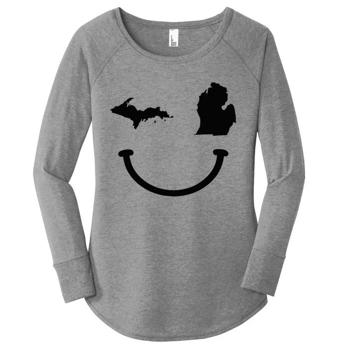 Michigan Pride State Map Vintage Funny Women's Perfect Tri Tunic Long Sleeve Shirt