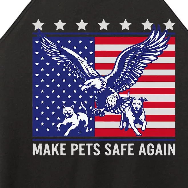 Make Pets Safe Again Trump Harris Debate Eating The Dogs Cat Women’s Perfect Tri Rocker Tank