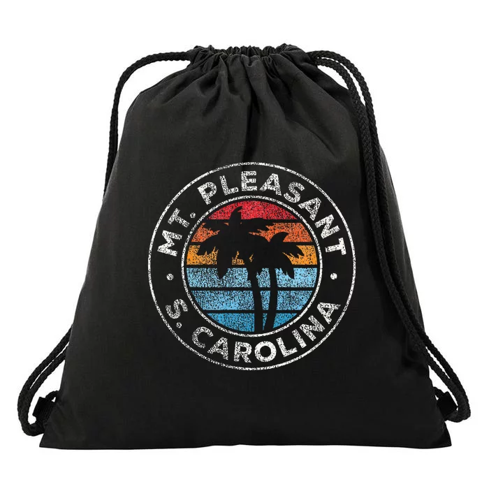 Mt. Pleasant South Carolina Sc Vintage Drawstring Bag