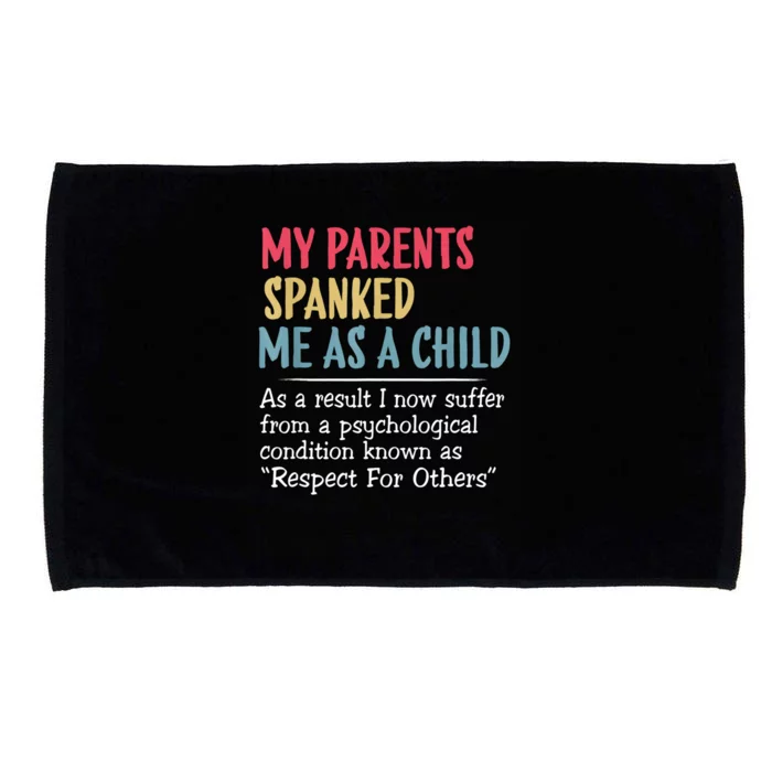 My Parents Spanked Me As A Child Vintage Family Microfiber Hand Towel