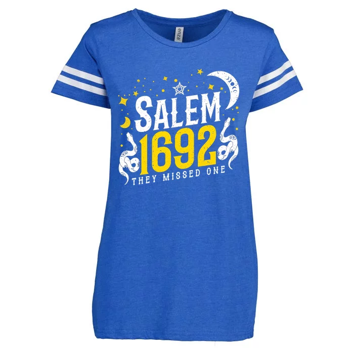 Moon Phases Salem 1692 They Missed One For Witch Halloween Gift Enza Ladies Jersey Football T-Shirt