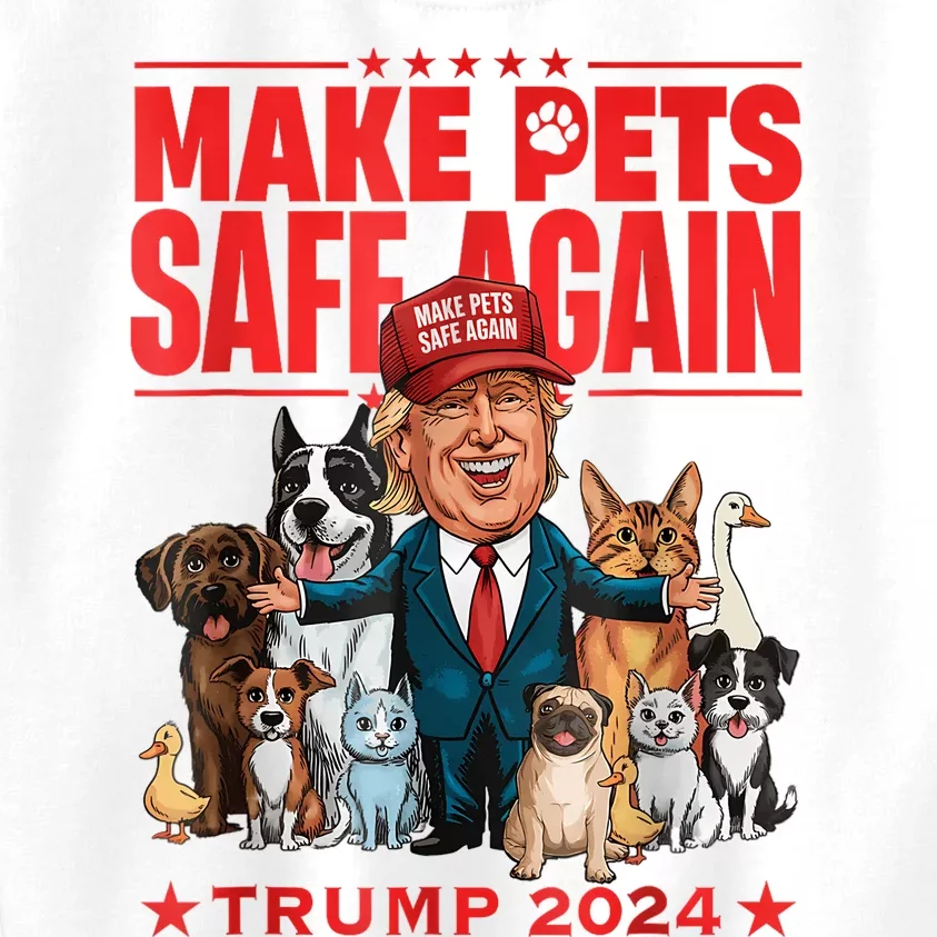 Make Pets Safe Again Trump 2024 Save Our Pets America Back Kids Sweatshirt