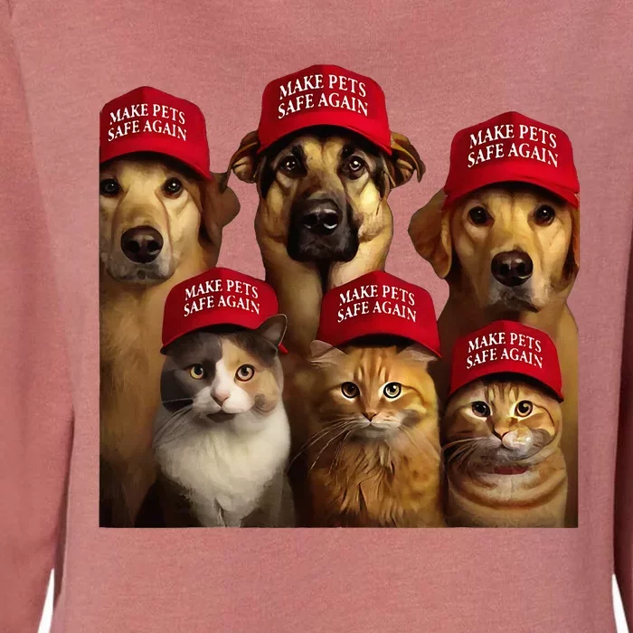 Make Pets Safe Again Cats And Dogs 2024 Debate Womens California Wash Sweatshirt