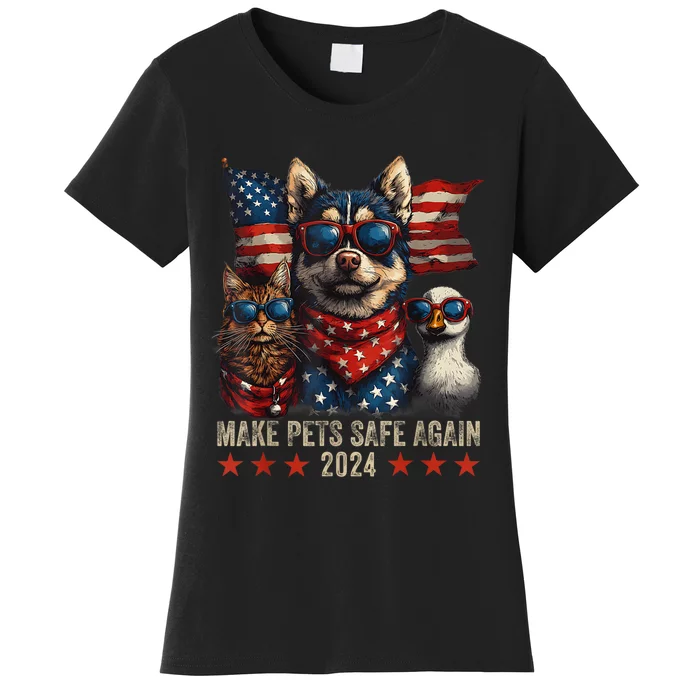 Make Pets Safe Again Trump 2024 Save Our Pets Women's T-Shirt