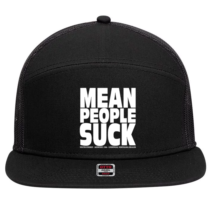 Mean People Suck Energy Midwest Usa Un Nostalgia Dealer 7 Panel Mesh Trucker Snapback Hat