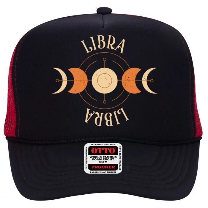 Moon Phases September October Horoscope Libra Astrology Cool Gift High Crown Mesh Trucker Hat