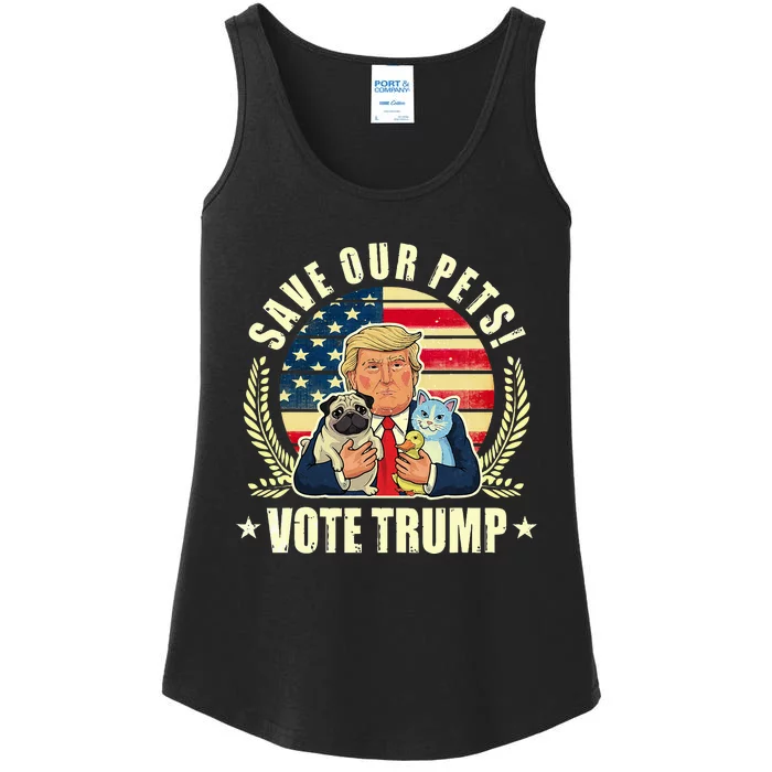 Make Pets Safe Again Vote For Trump Vance 2024 Election Ladies Essential Tank