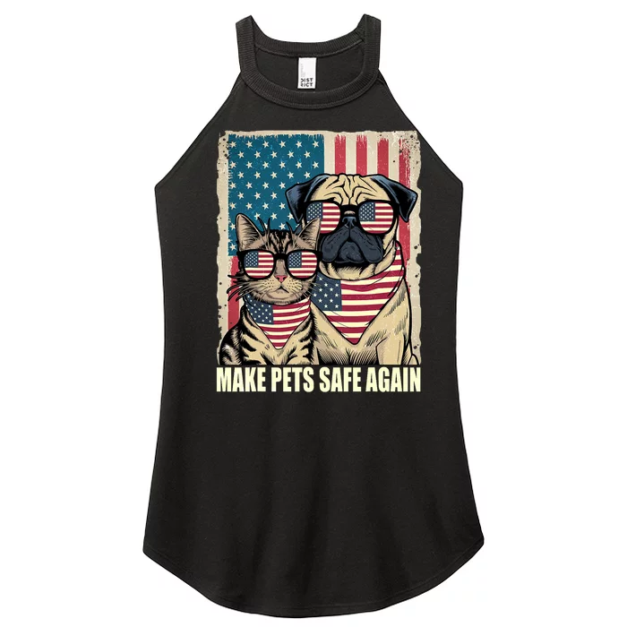 Make Pets Safe Again Eating The Dogs Cats Election Women’s Perfect Tri Rocker Tank