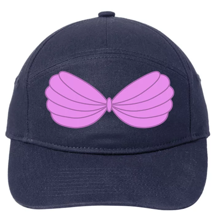 Mermaid Purple Seashell Bra Summer Halloween Love 7-Panel Snapback Hat