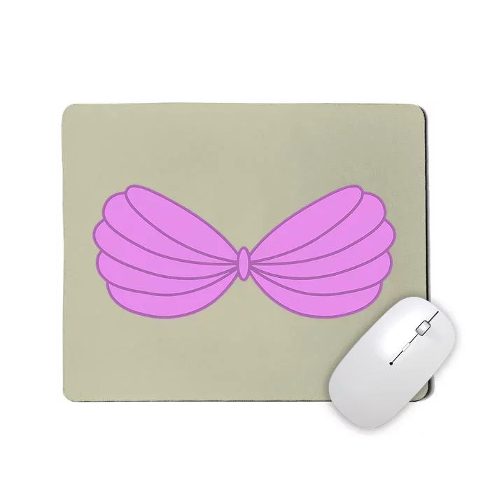 Mermaid Purple Seashell Bra Summer Halloween Love Mousepad