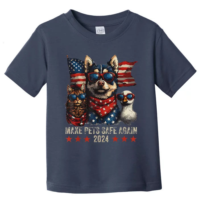 Make Pets Safe Again Trump 2024 Save Our Pets Toddler T-Shirt