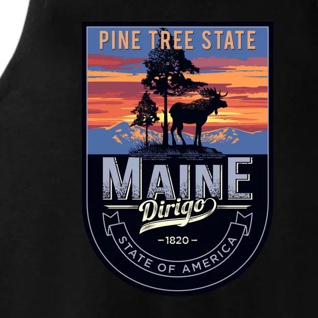 Main Pine Tree State Ladies Tri-Blend Wicking Tank