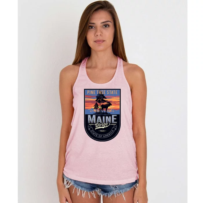 Main Pine Tree State Women's Knotted Racerback Tank