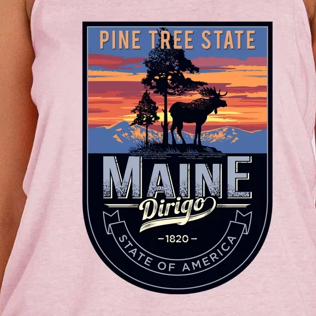 Main Pine Tree State Women's Knotted Racerback Tank