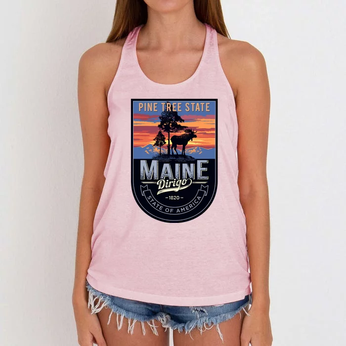 Main Pine Tree State Women's Knotted Racerback Tank