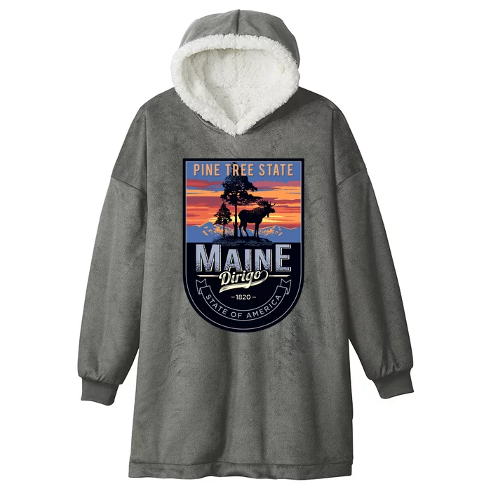 Main Pine Tree State Hooded Wearable Blanket