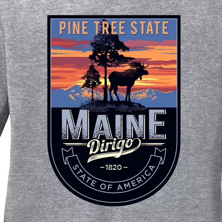 Main Pine Tree State Ladies Long Sleeve Shirt