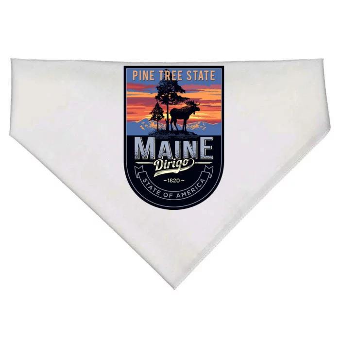 Main Pine Tree State USA-Made Doggie Bandana