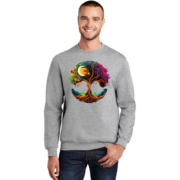 Moon Phases Tree Of Life Tall Sweatshirt