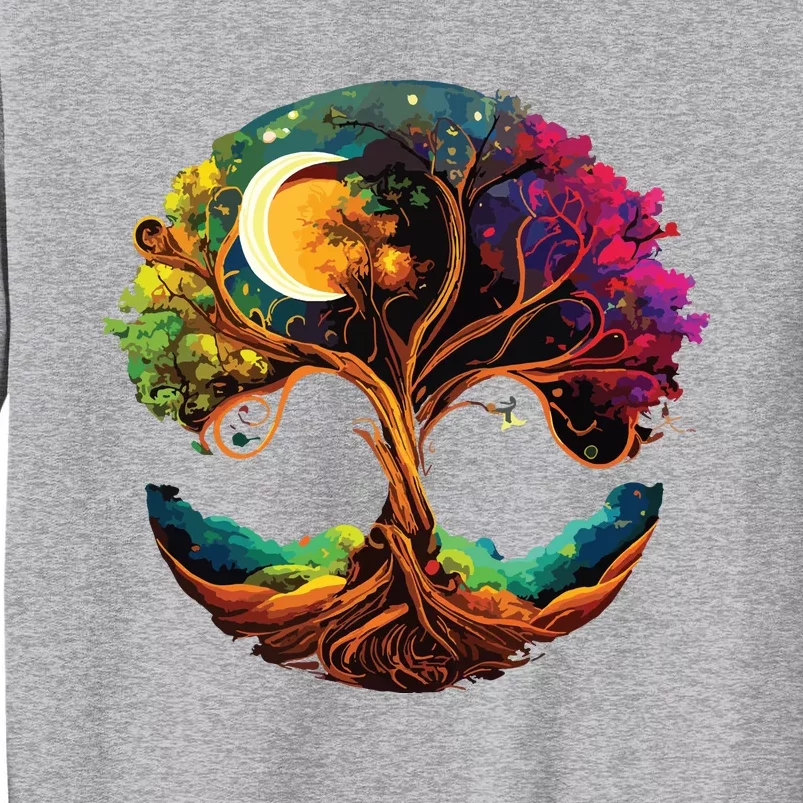 Moon Phases Tree Of Life Tall Sweatshirt