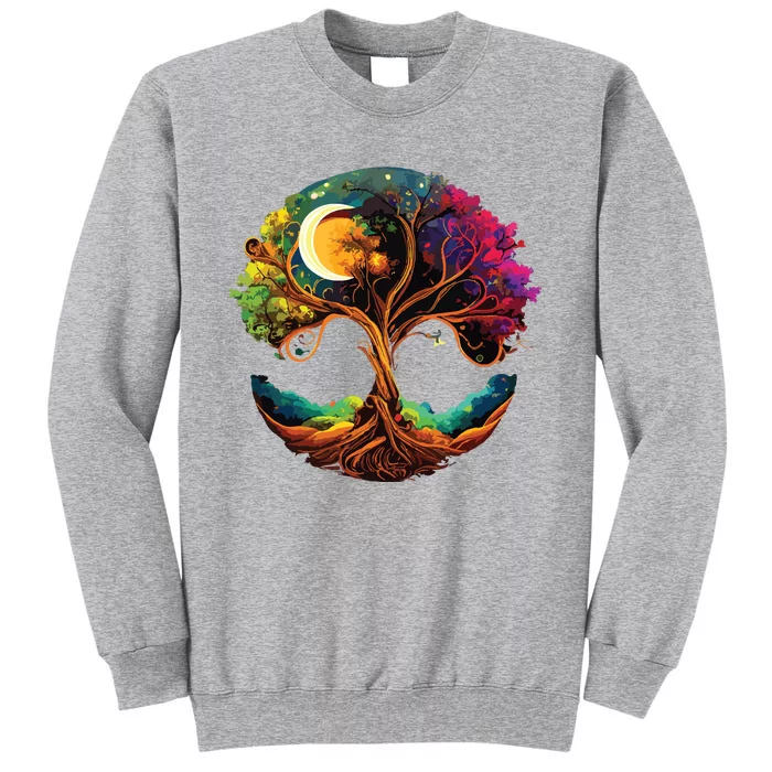 Moon Phases Tree Of Life Tall Sweatshirt