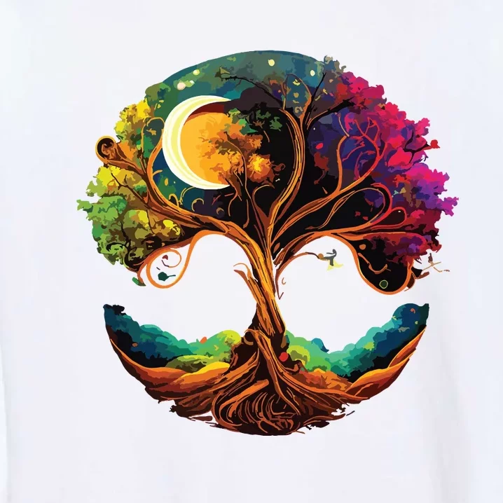 Moon Phases Tree Of Life Garment-Dyed Sweatshirt