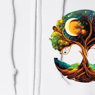 Moon Phases Tree Of Life Full Zip Hoodie