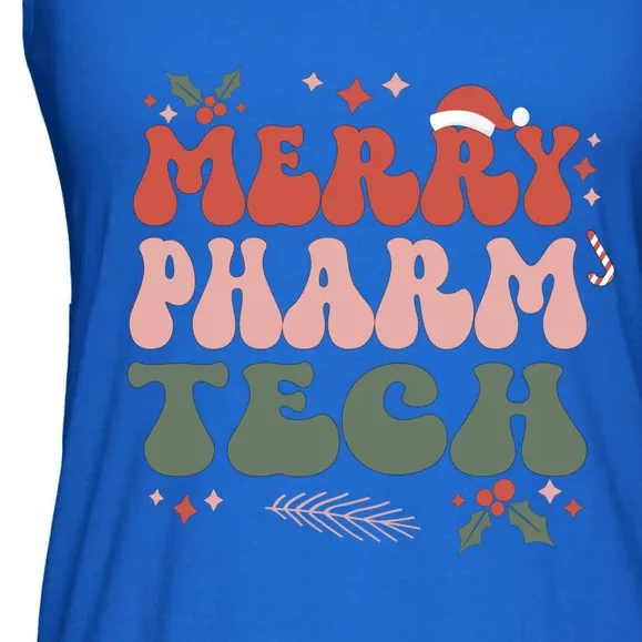 Merry Pharmacy Technologist Christmas Pharm Tech Xmas Party Gift Ladies Essential Flowy Tank