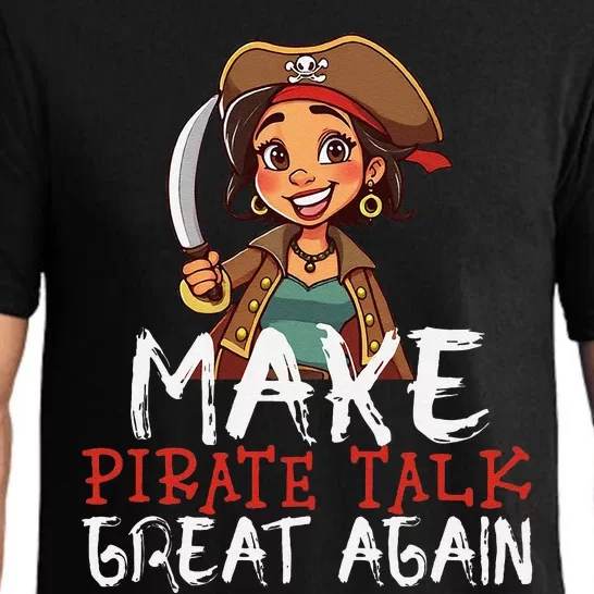 Make Pirate Talk Great Again Funny Kamala Talk Like A Pirate Pajama Set