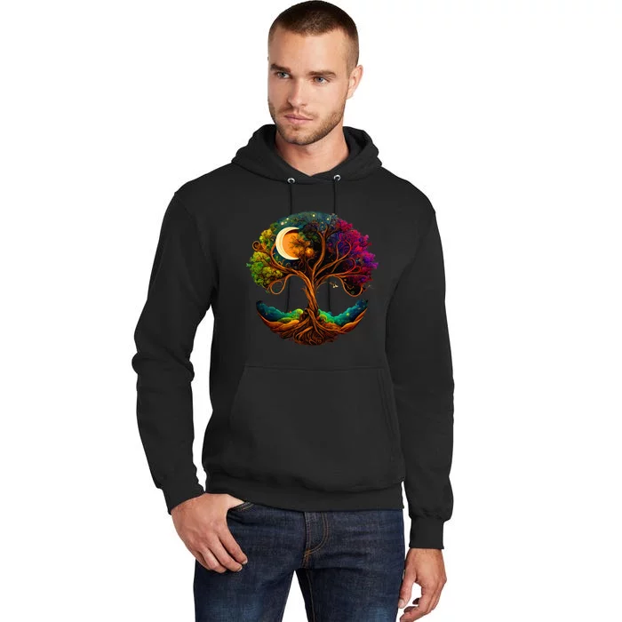 Moon Phases Tree Of Life Tall Hoodie