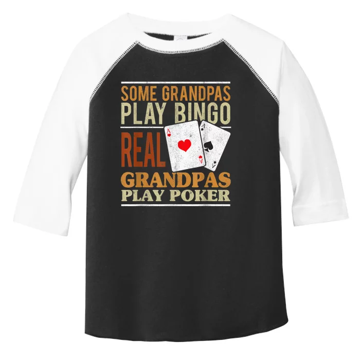 Mens Poker Texas Holdem Real Grandpas Play Poker Funny Granddad Toddler Fine Jersey T-Shirt