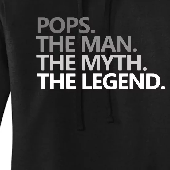 Mens POPS THE MAN THE MYTH THE LEGEND Father's Day Gift Women's Pullover Hoodie