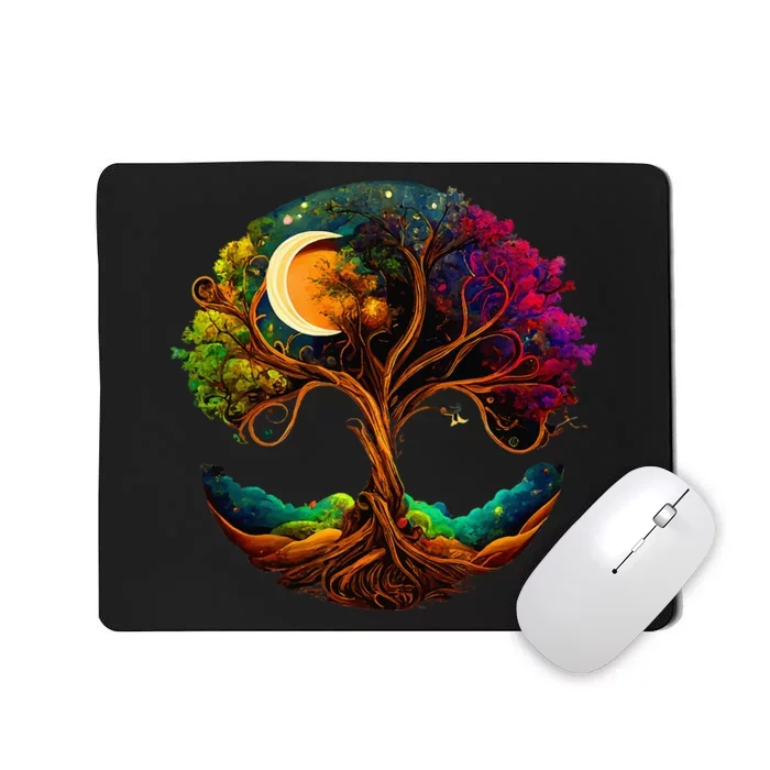 Moon Phases Tree Of Life Mousepad