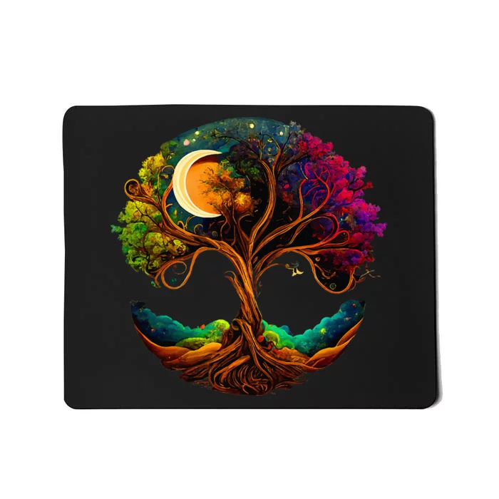 Moon Phases Tree Of Life Mousepad