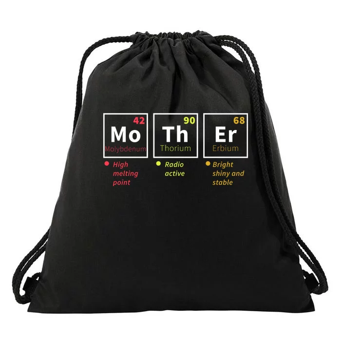 Molybdenum,Thorium,Erbium Periodic Table Mother's Day T Drawstring Bag