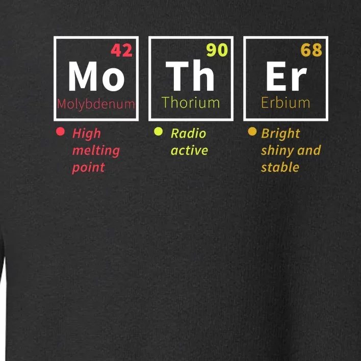 Molybdenum,Thorium,Erbium Periodic Table Mother's Day T Toddler Sweatshirt