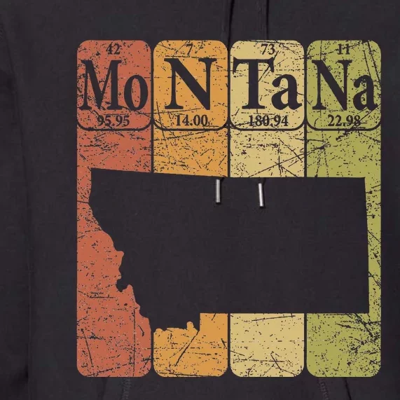 Montana Periodic Table Elements State Of Montana Map Premium Hoodie