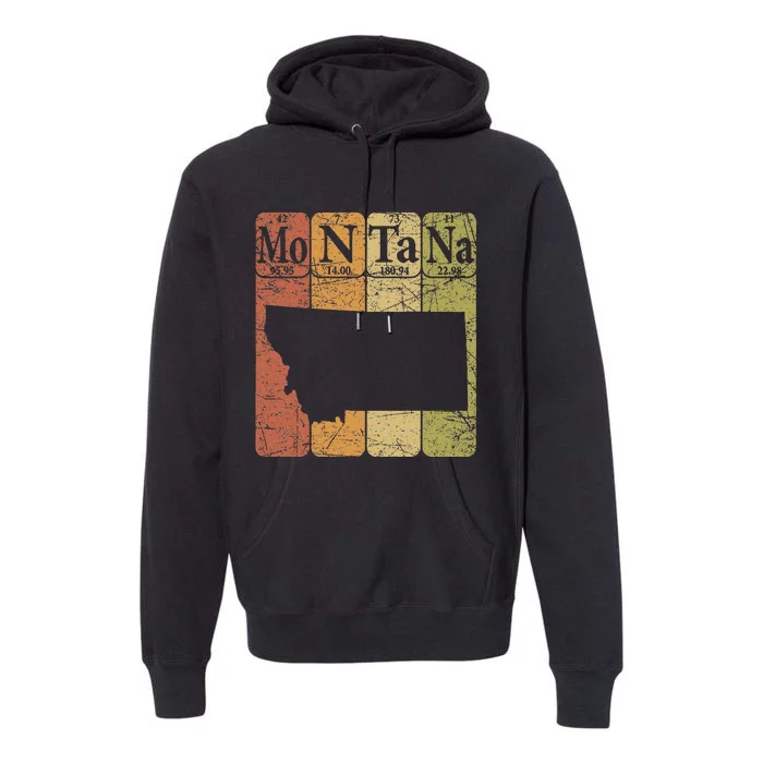 Montana Periodic Table Elements State Of Montana Map Premium Hoodie