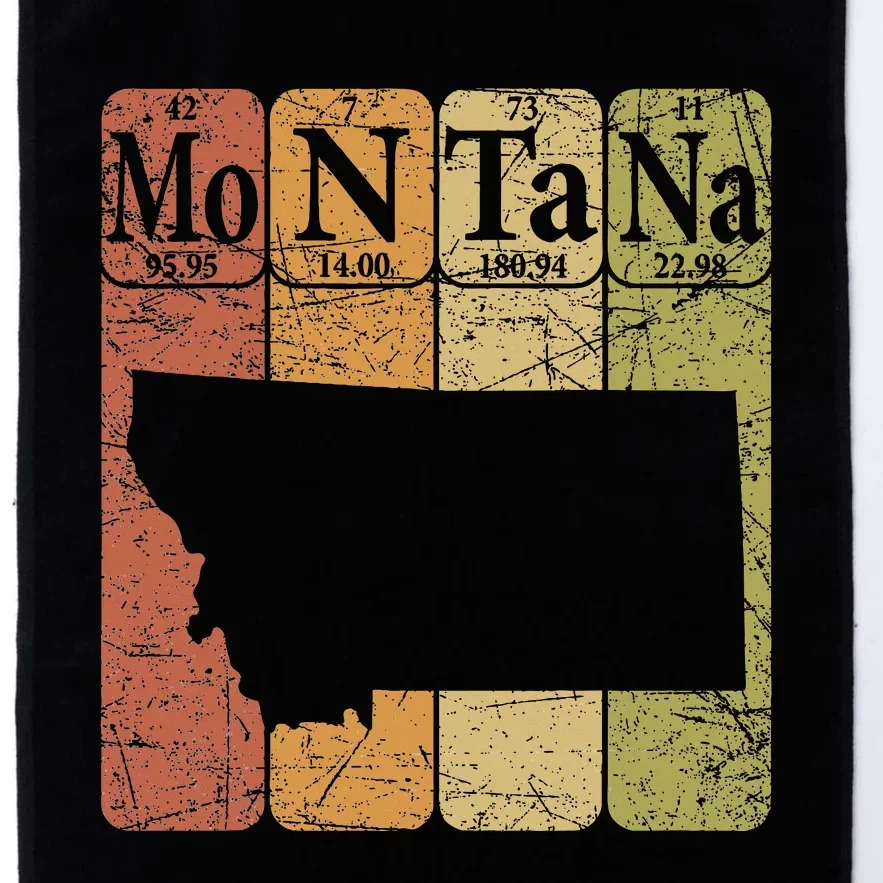 Montana Periodic Table Elements State Of Montana Map Platinum Collection Golf Towel