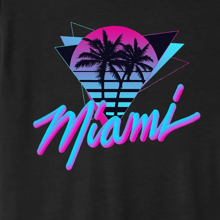 Miami Palm Trees Vaperwave Synthwave 80s Style Retro ChromaSoft Performance T-Shirt